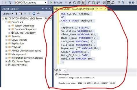 implement ddl statements in sql with examples