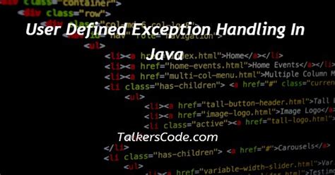 implementing user defined exception handling in java program