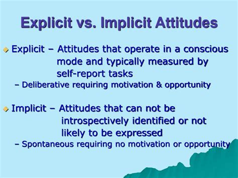 implicit attitude examples in real life