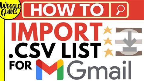 import csv contact list to gmail