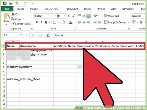 import csv file to gmail