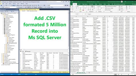 import csv file to ms sql server