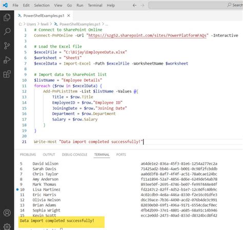 import data from excel to sharepoint list using powershell