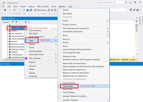 import data from excel to sql server using visual studio
