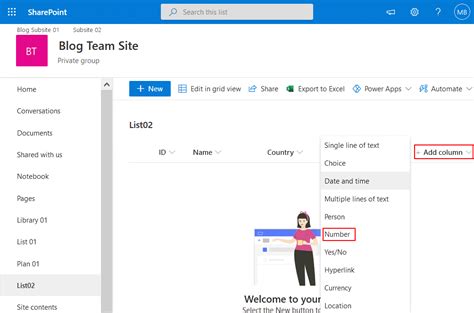 import data from sharepoint to excel