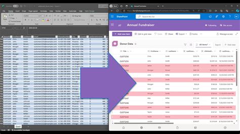 import excel data into an existing sharepoint list using power automate