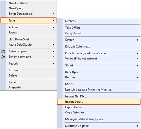import excel data into existing sql table