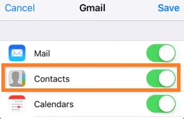 import gmail contacts to icloud iphone