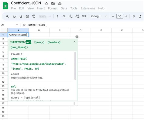 import json data to google sheets
