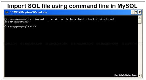 import sql file in mysql command line