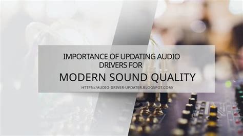 importance of audio drivers