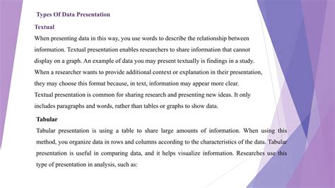 importance of data presentation in research