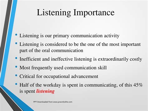 Importance of Listening