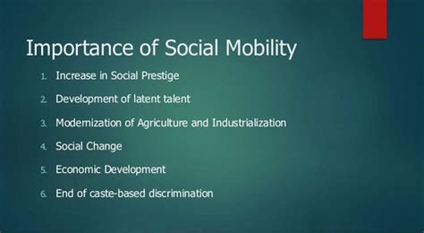 importance of social mobility