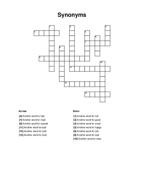 importance synonym crossword