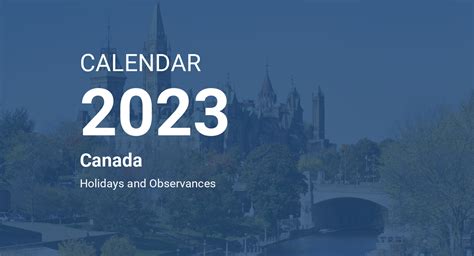 important dates canada 2023