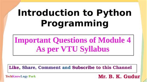 important questions for introduction to python programming vtu