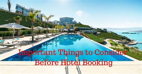 important things before booking