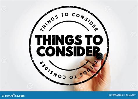 important things to consider