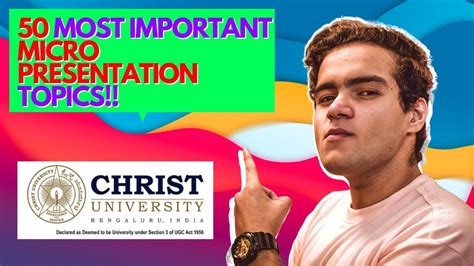 important topics for micro presentation in christ university