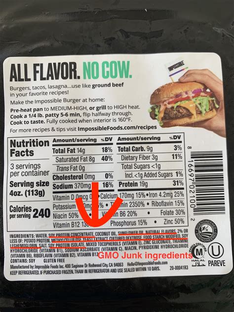 impossible burger ingredients burger king