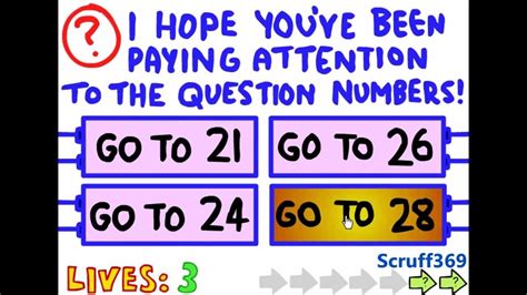 impossible quiz answer key