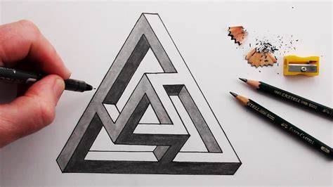 How to Draw an Impossible Triangle (Penrose Triangle) That Looks Woven in a Celtic Style Easy