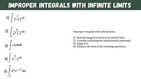 improper integrals infinite bounds calculator