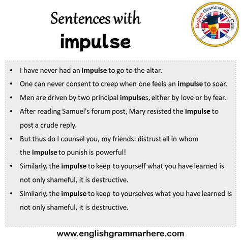 impulse in a sentence examples