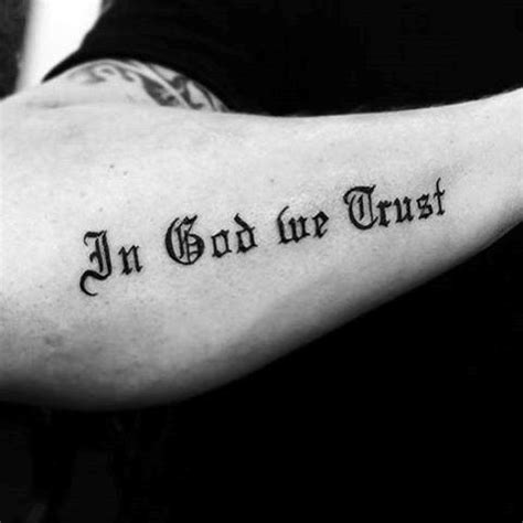 Expert In God I Trust Tattoo Designs Ideas