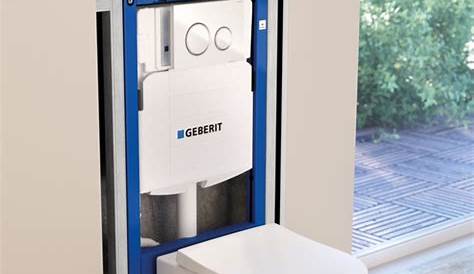 Geberit inwall flush toilet tank system for wallhung