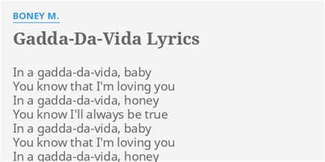 in a gadda da vida song lyrics