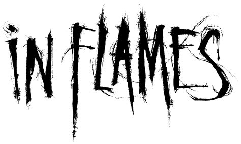 in flames band logo png