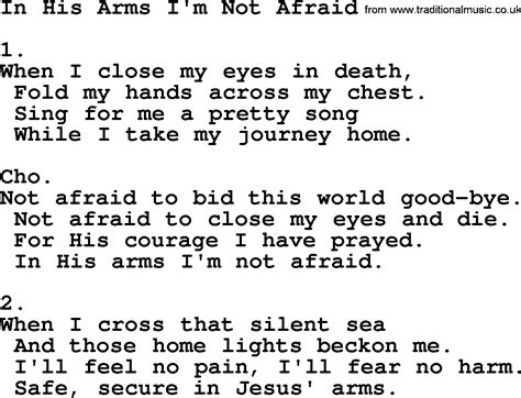 in his arms i'm not afraid lyrics