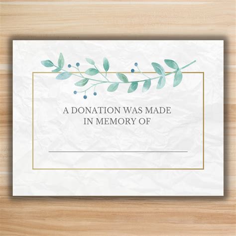 in memory donation