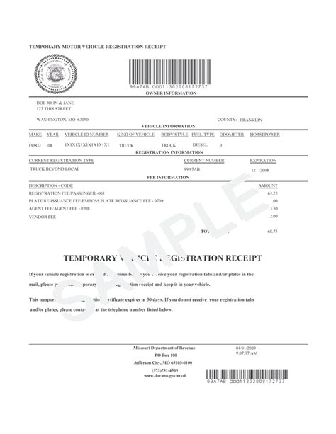 in motor vehicle registration