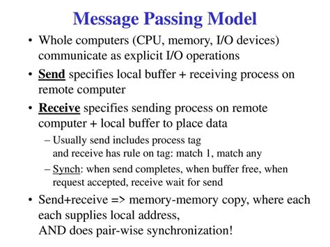 In Process Mechanism Computers Rely On Message Passing