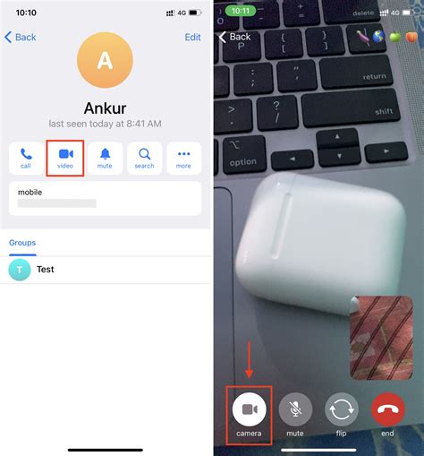 In Telegram Video Call