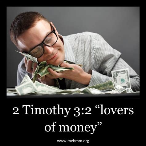 in the last days men will be lovers of money