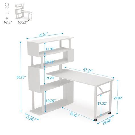 Inbox Zero Reversible L Shaped Desk Instructions