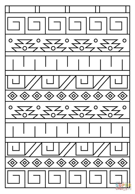 Inca Art Patterns Coloring Pages