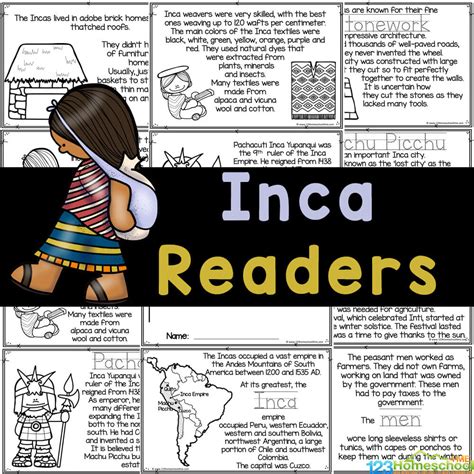 Inca Worksheets Printable