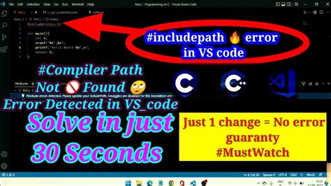 include path error in vs code linux