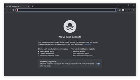 Incognito mode and private browsing for security