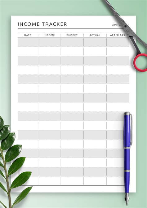 Monthly Blog and Expense Tracker Free Printable