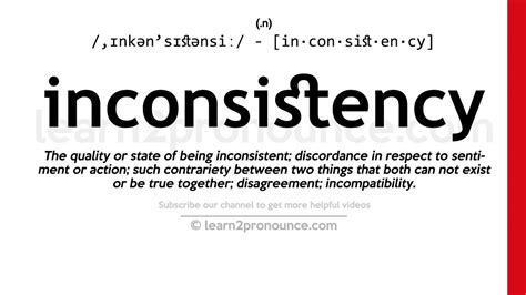 inconsistency meaning in sinhala
