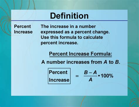 increase meaning in math example