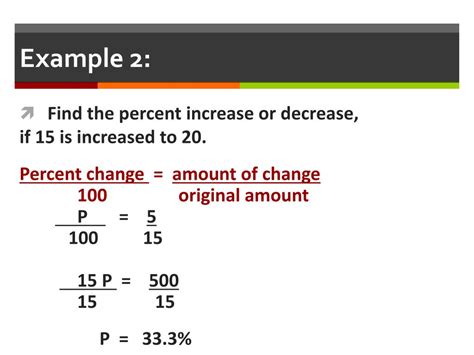 increase or decrease in percentage omni
