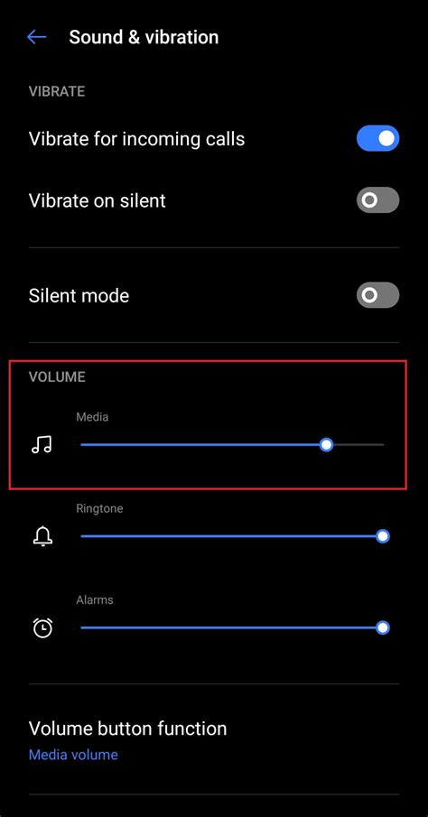 increase phone volume android