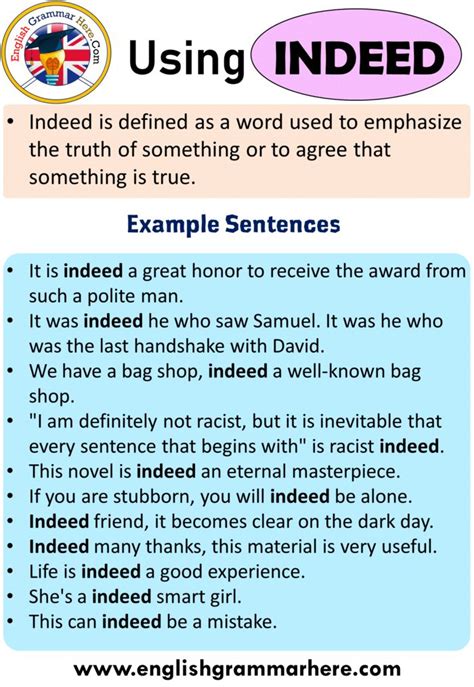 indeed meaning in english with example sentence